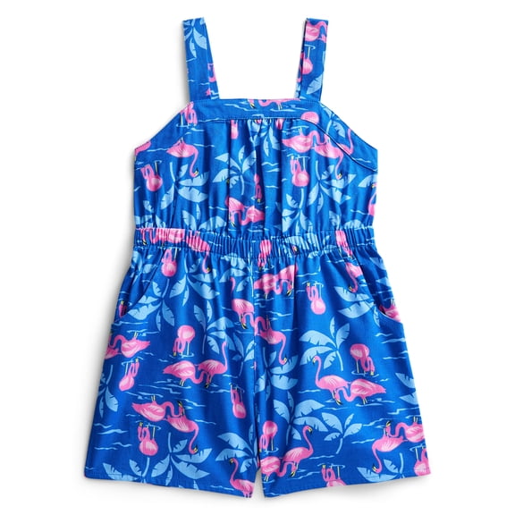 Wonder Nation Girls Printed Romper, Sizes 4-18