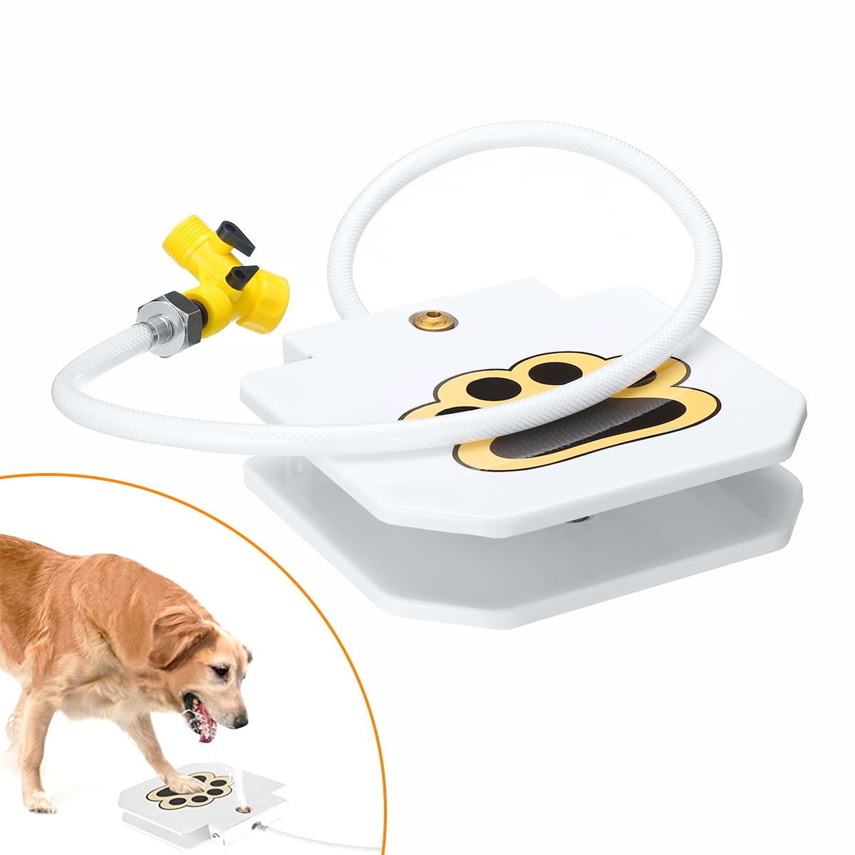 Outdoor Dog Pet Water Fountain Step On Brass Valve Dispenser System