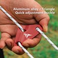 thumbnail image 5 of Nsxcdh Reflective Tent Guyline Windproof Rope with Adjust Buckles 16.4ft Length 4mm Dia,High Tensile Strength,Aluminum Triangle Tensioner,Camping Hiking Backpacking,Tarp Tent Setup Outdoor Gear, 5 of 6