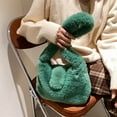thumbnail image 3 of Municipal Women Fluffy Shoulder Bag Top-handle Bag Female Autumn Winter Handbag Girls Plush Tote Fashion Shopping Bags Purses, 3 of 6