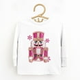 thumbnail image 4 of Pink Snowflake Nutcracker Patchwork Print - Toddler Long Sleeve Graphic Tee and Youth Long Sleeve Graphic T-Shirt, 4 of 16