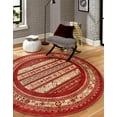 thumbnail image 7 of Unique Loom Fars Collection Area Rug - Pasadena (8' Round Rust Red/Black), 7 of 7