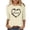 Beige 1, variant on Saint Patrick's Day Shirts for Women 3/4 Sleeve Shamrock Clover Tops Casual Loose Irish Blouses