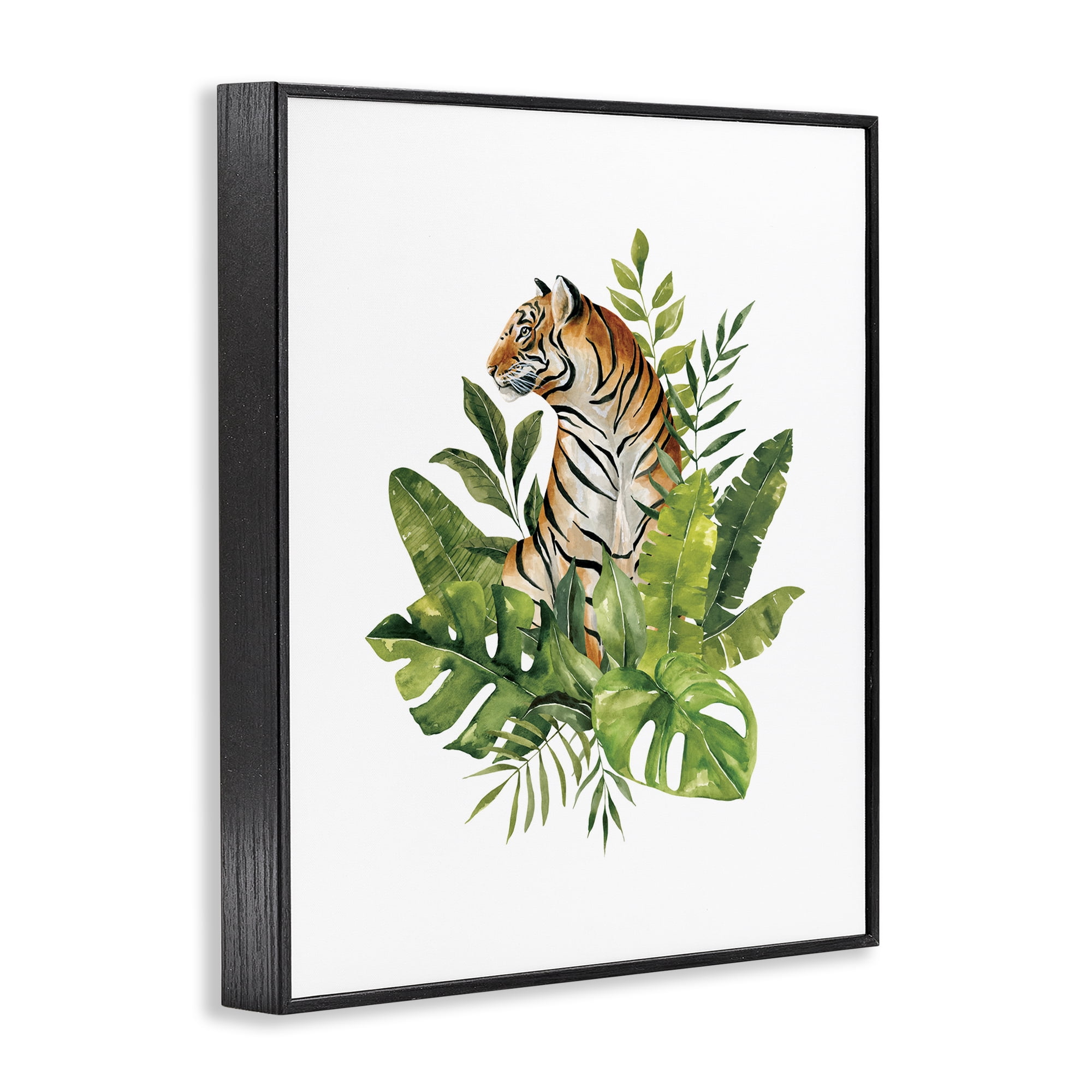 Stupell Industries Exotic Jungle Tiger Black Framed Giclee Art, design by Bethany Sandoval