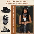 thumbnail image 2 of Hsqqdc 3-Piece Western Themed Accessory Set, Cowboy Hat Bandana and Belt for Themed Parties, 2 of 7
