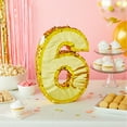 thumbnail image 3 of Juvale Gold Foil Number 6 Pinata - Shimmering Gold Centerpiece & Pinatas for Birthday Party - For 6th Birthday Decorations for Boys - 15.5x10.5x3 in, 3 of 10