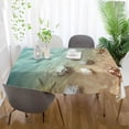 thumbnail image 5 of Coolnut Sarfish on The Summer Beach in Sea Water Rectangle Tablecloth,Dinner Table Cover for Outdoor & Indoor Patio, Picnic, BBQ, Holiday Party 54x54In, 5 of 7