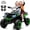 Green, variant on Joyracer 24V 4x4 Kids ATV Electric 4-Wheeler with Leather 2-Seater, 24 Volt Ride on Toys for Big Kids w/ Kneepads, 4x200W Motors, Bluetooth Music, Blue