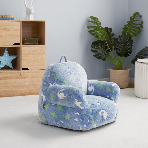 Lounge & Co Dino Glow in the Dark Foam Filled Chair, Kids