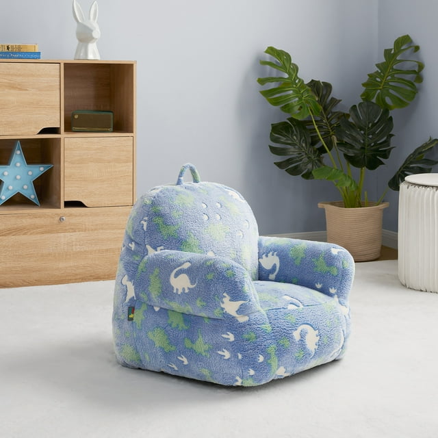 Lounge & Co Dino Glow in the Dark Foam Filled Chair, Kids