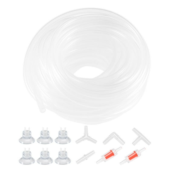 Uxcell 4mm ID 6mm(1/4") OD 10m Clear Silicone Tubing Kit Aquarium Pump Hose