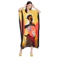 thumbnail image 2 of Women's Tribal Print Plus Size Kaftans Dress Polyester Long Maxi Kimono for Ladies Casual Nightwear Gypsy Caftan Dresses Online, 2 of 2