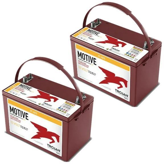 2 Pack of Trojan 27-AES 12V Superior Deep Cycling VRLA AGM Batteries