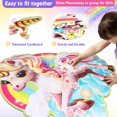 thumbnail image 4 of Puzzles for Kids Ages 4 5 6 7 8 9 - Girls Unicorn Floor Puzzle Toys: Unicorn Gifts for Girls - Unicorn Toys Glittery Pink 45-Piece Puzzle - Educational Games to Foster Toddlers Motor Skills, 4 of 8