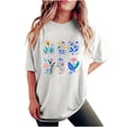 thumbnail image 2 of Njoeus Graphic Tees for Women Tshirts Shirts for Women Graphic Tees for Women Short Sleeve Summer Tops Funny Cute Floral Printed Loose Casual T Shirts Vintage Tees for Women Womens Clothes Summer Savi, 2 of 7