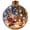 H, variant on Clear Acrylic Christmas Snow Globe Ornament, 2D House Scene Ball Pendant for Holiday Tree Decor.