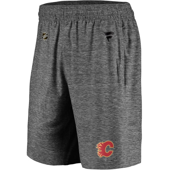 Men's Fanatics Gray Calgary Flames Authentic Pro Off-Ice Shorts