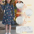 thumbnail image 6 of DISNIMO Rooster Dress for Girls Flower Dresses for Kids Long Sleeve Skater Dress Girl Midi Dresses with Collars for Girls Skater Twirl Dress Animal Dress Girl 3-4 Little Girls Dress Clothing Chicken, 6 of 7