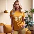 thumbnail image 2 of Butterfly shirt, Shirt with Butterfly, Tee Shirt with Antique Butterfly, 2 of 18