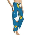 thumbnail image 2 of Naloa Cartoon Goose Print Women’s Ultra-Soft Comfy Pajama Lounge Pants with Pockets & Drawstring, 2 of 8