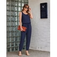 thumbnail image 2 of Ekouaer Jumpsuits for Women Casual Sleeveless 2026 Summer Romper Dressy Vacation One Piece Outfits Fashion Travel Clothes, 2 of 6