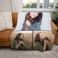 thumbnail image 3 of Personalized Blanket with Photo Text - Cozy Flannel Material Customized Picture Blanket, Birthday Gift for Wife, Mom, Dad, Kids, Pet, Friends, 3 of 6