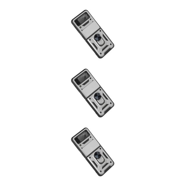 Funda de teléfono Moyic para Z FLIP 3 con soporte para automóvil color negro