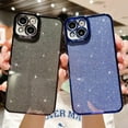 thumbnail image 6 of Compatible for iPhone 14 Luxury Glitter Plating Clear Case, Cute Bling Sparkly Shiny Case for Women Girls Soft TPU Shockproof Camera Protective Back Cover Electroplated Case - Blue, 6 of 11