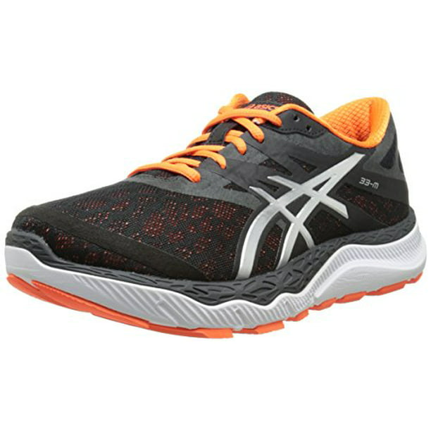 ASICS Men's 33-M Shoe, Onyx/Silver/Flash Orange,9.5 US - Walmart.com