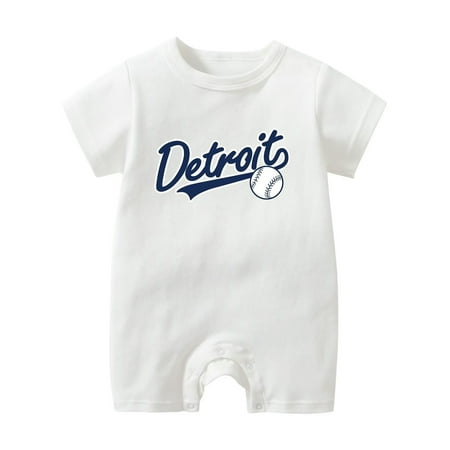 

Baby Clothes Unisex Bodysuit Casual Baseball Letter Print Rompers Jumpsuit for Boy Girl 3 Dog 24 Month Neutral Clothes Rayon Baby Baby Boy Baptism Outfit Baby Boy Clothes Neutral Colors Baby Winter
