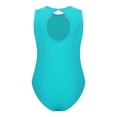 thumbnail image 4 of YONGHS Girls Sleeveless One Piece Gymnastics Leotards Tumbling Ballet Dance Unitard Bodysuit Blue Green 6, 4 of 7