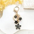 thumbnail image 5 of Yucurem Initial Flower Keychain for Women, Letter Flower Charms Accessories Keyring for Purse Bag Backpack (Black), 5 of 7