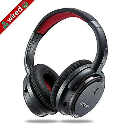 Over Ear Noise Cancelling Headphones with Microphone, Wired Stereo Headsets with Case for