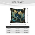 thumbnail image 5 of LNWH Pisces Throw Pillow Covers, Square Soft Linen Decorative Pillow Cases, 18"x18", 5 of 8