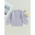 thumbnail image 4 of Wassery Baby Girls Knitted Cardigan 3M 6M 12M 2T 3T Toddler Spring Autumn Sweater Coat Long Sleeve Bear Print Crochet Jacket Winter Warm Outwear, 4 of 8