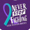 thumbnail image 4 of Inktastic Never Stop Fighting Suicide Prevention Awareness Ribbon Boys or Girls Baby Bib, 4 of 4