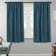 thumbnail image 2 of Cortinas opacas con aislamiento térmico para ventanas, paneles de tratamiento de ventanas, cortinas opacas para oscurecer la habitación, para sala de estar, lengüeta trasera/bolsillo para barra, cortinas para dormitorio, 52 x 84 pulgadas, verde salvia claro, 2 paneles, azul tormenta, 42 pulgadas de ancho x 63 pulgadas de largo, 2 of 5