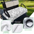 thumbnail image 5 of Golf Cart Seat Covers for 2 Seater, Black Botanical Soft Microfiber Cart Seat Towel Blanket, Watercolor Birds Summer Spring Absorbent Breathable Non Slip Bench Seats Protector for Golf Course 51"x31", 5 of 9
