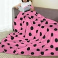 thumbnail image 6 of Lsque Rose red polka dots Pattern Fuzzy Fleece Throw Blanket Extra Large,Super Soft,Fluffy and Warm Blankets for Couch,Bed,All Season Use-40"x30", 6 of 7