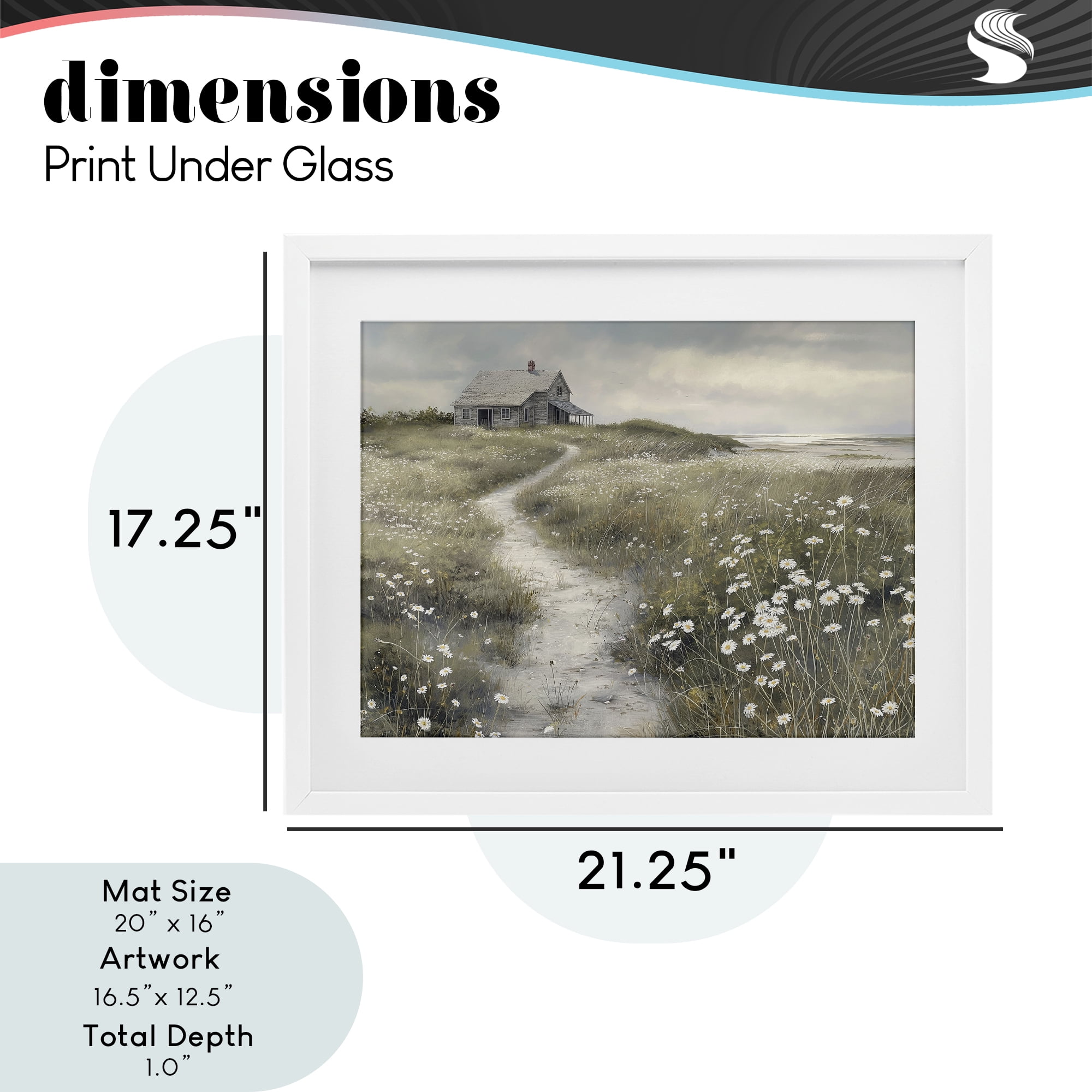 Stupell Industries Pathway To Coastal Cottage White Framed Print Under Glass, design by Imagine It Images