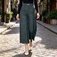 thumbnail image 5 of SBYOJLPB Women's Wide-leg Pants Solid Color Loose Casual Comfortable High-waisted Trousers, 5 of 7