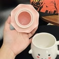 thumbnail image 4 of 5.9in Halloween Cute Ghost Ceramic Coffee Mug with Witch Hat Lid,Large Capacity Halloween Coffee Cup for Tea, Milk, Cereal, Thoughtful Gift for Coffee Lovers,Ideal for Afternoon Tea, Office, Home, 4 of 4
