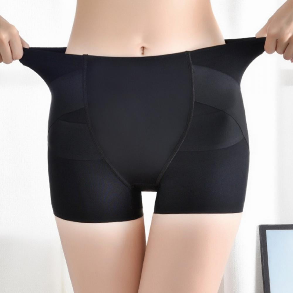 Womens 2 Pcs Plain Tummy Control Slimming Boy Short Panty Set SHBL00005PK S, Nude/Black