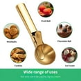 thumbnail image 6 of Aiivioll Stainless Steel Ice Cream Scoop with Trigger, Premium Ice Cream Scooper, Perfect for Frozen Yogurt, Gelatos, Sundaes,Premium Kitchen Tool for Cookie Dough, Gelato, Sorbet (Rose Gold), 6 of 8
