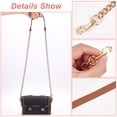 thumbnail image 3 of Zinc Alloy Curb Chain Crossbody Bag Straps Leather Bag Chains with Alloy Swivel Eye Bolt Snap Hooks Saddle Brown 1180mm, 3 of 7