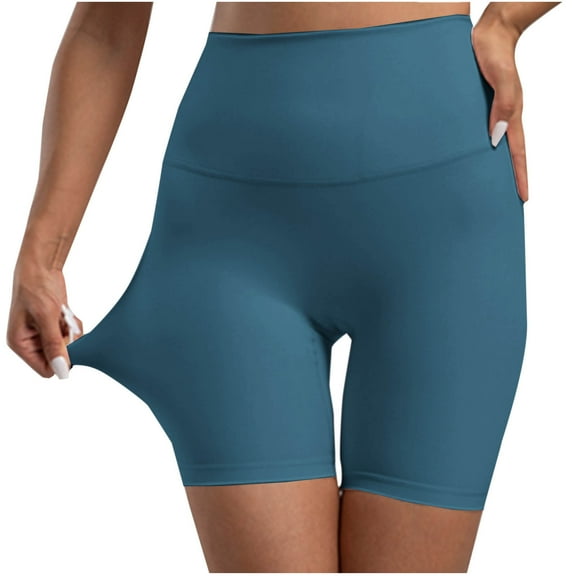 Besolor Biker Shorts Women with Inner Pockets Scrunch Seamless High Waisted Workout Yoga Gym Running Shorts