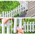 thumbnail image 6 of Unique 6Pack White Plastic Garden Border Fence Large Picket Fence 24inx13in Decorative Landscape Path Panels for Outdoor Landscape Pathways Edging, 6 of 11