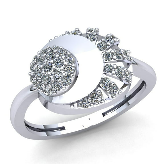 2ctw Round Cut Diamond Ladies Vintage Fancy Engagement Anniversary Ring Solid 14K Rose, White or Yellow Gold GH I1
