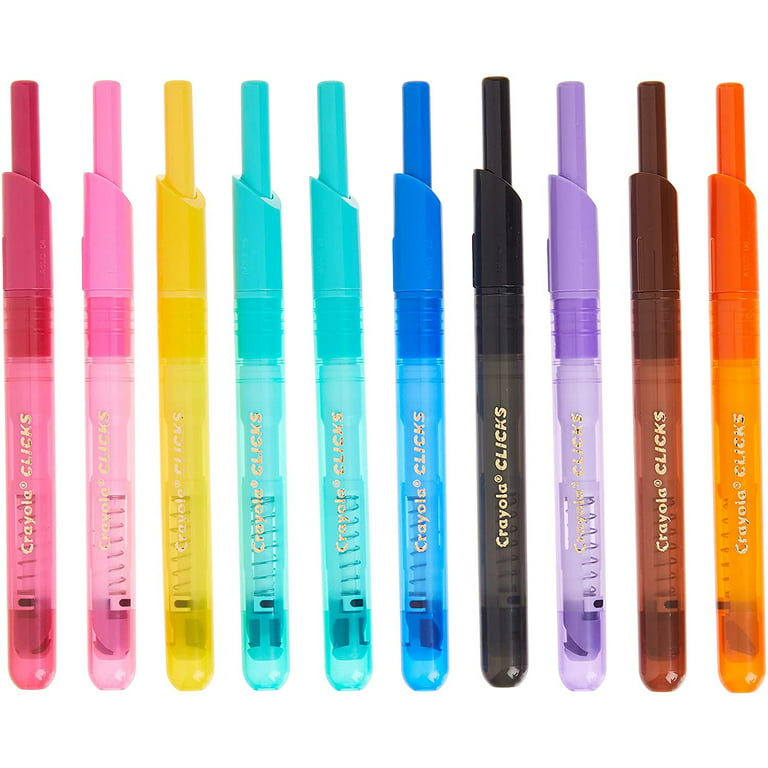 Crayola Clicks 10 Pack Retractable Markers