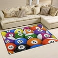 thumbnail image 1 of Tapis de Billard Sportif, 4x5ft Balles Colorées Tapis de Zone, Antidérapant Pliable Décoration Intérieure Extérieure, 1 of 5